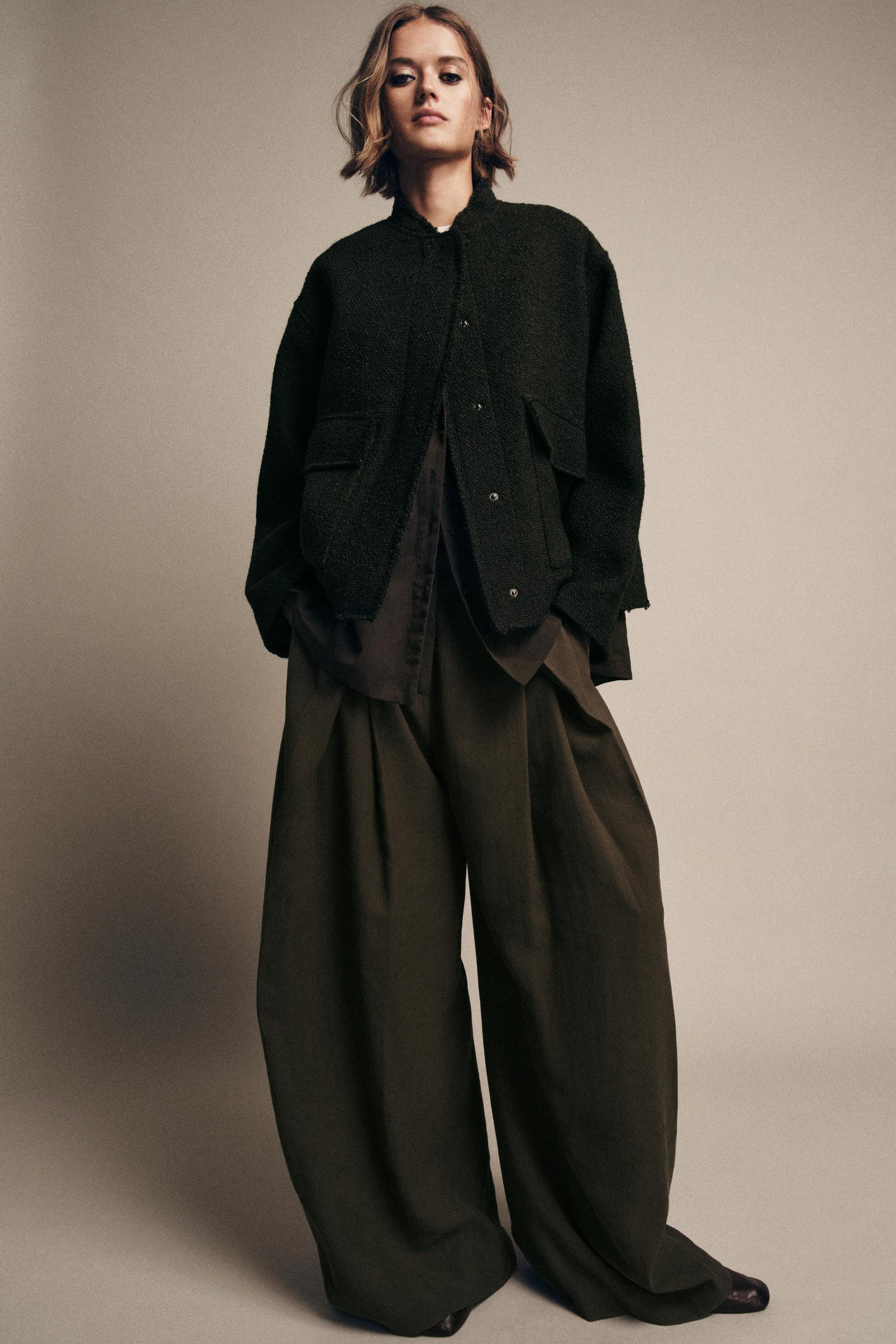 TEXTURED WOOL BLEND JACKET ZW COLLECTION - Image 7