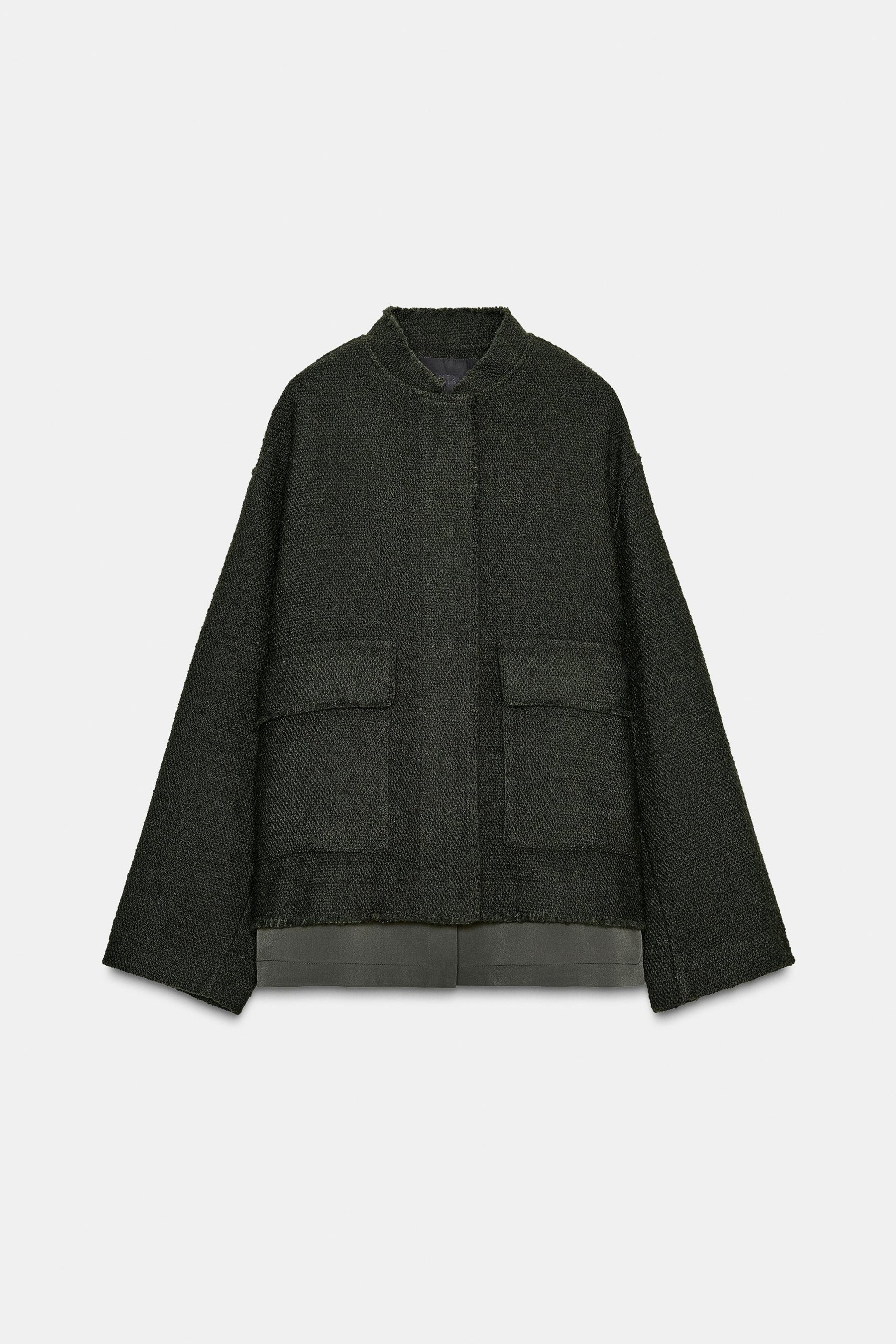 TEXTURED WOOL BLEND JACKET ZW COLLECTION - Image 9