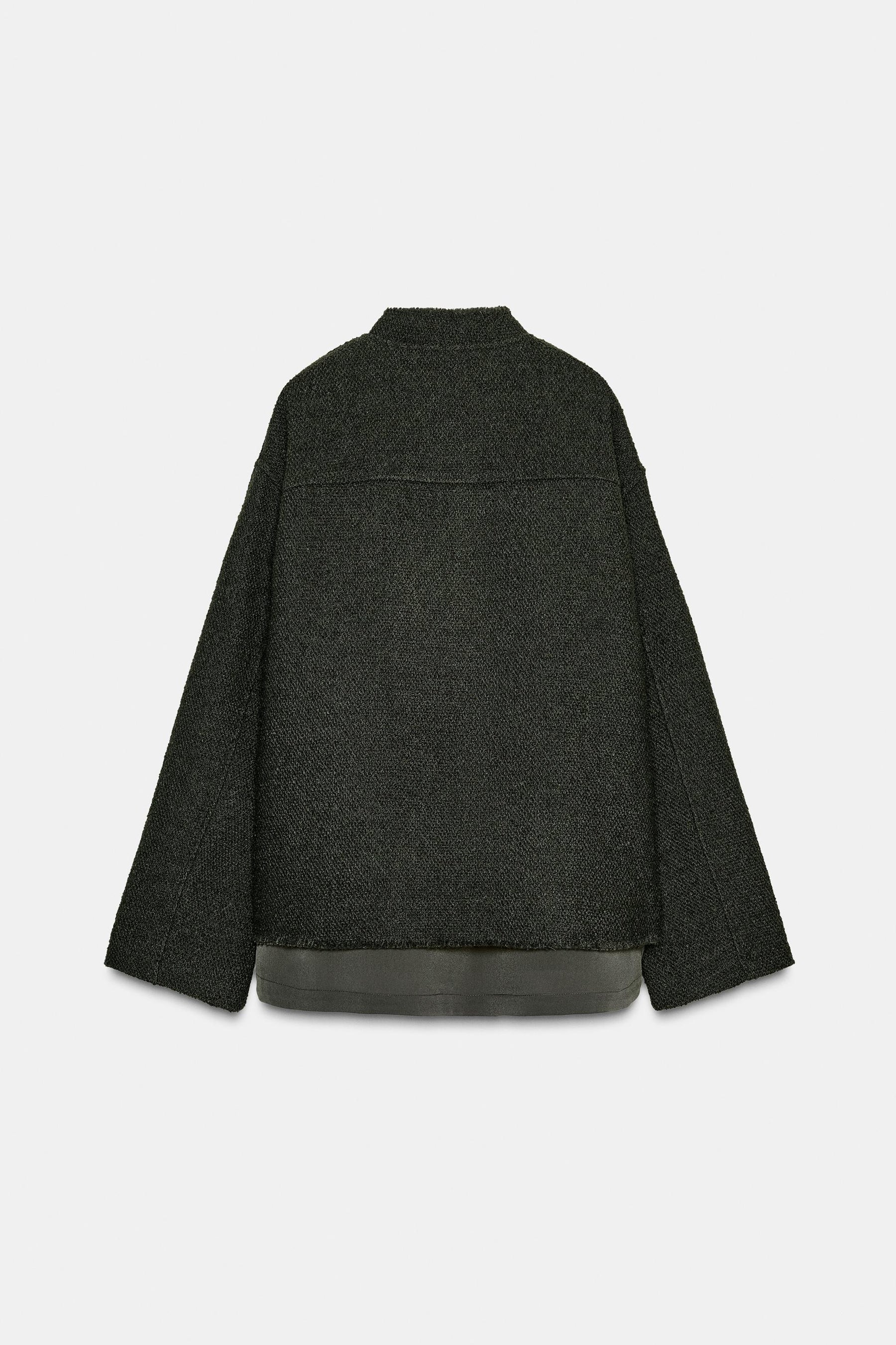 TEXTURED WOOL BLEND JACKET ZW COLLECTION - Image 10