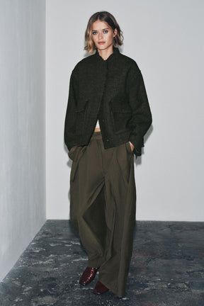 TEXTURED WOOL BLEND JACKET ZW COLLECTION - Image 1