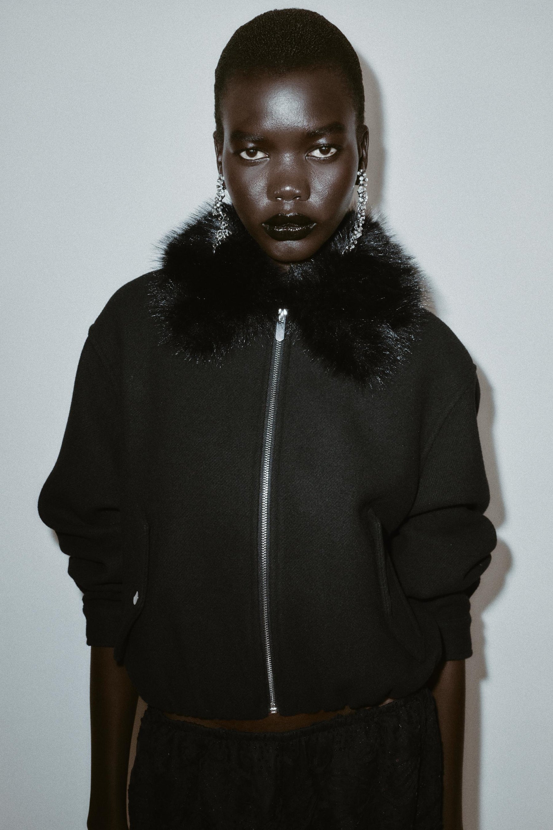 BOMBER JACKET WITH FUR