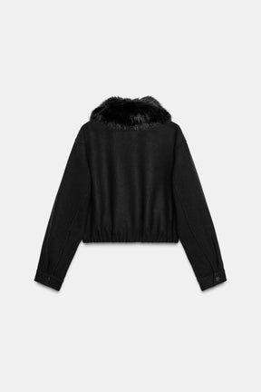 BOMBER JACKET WITH FUR