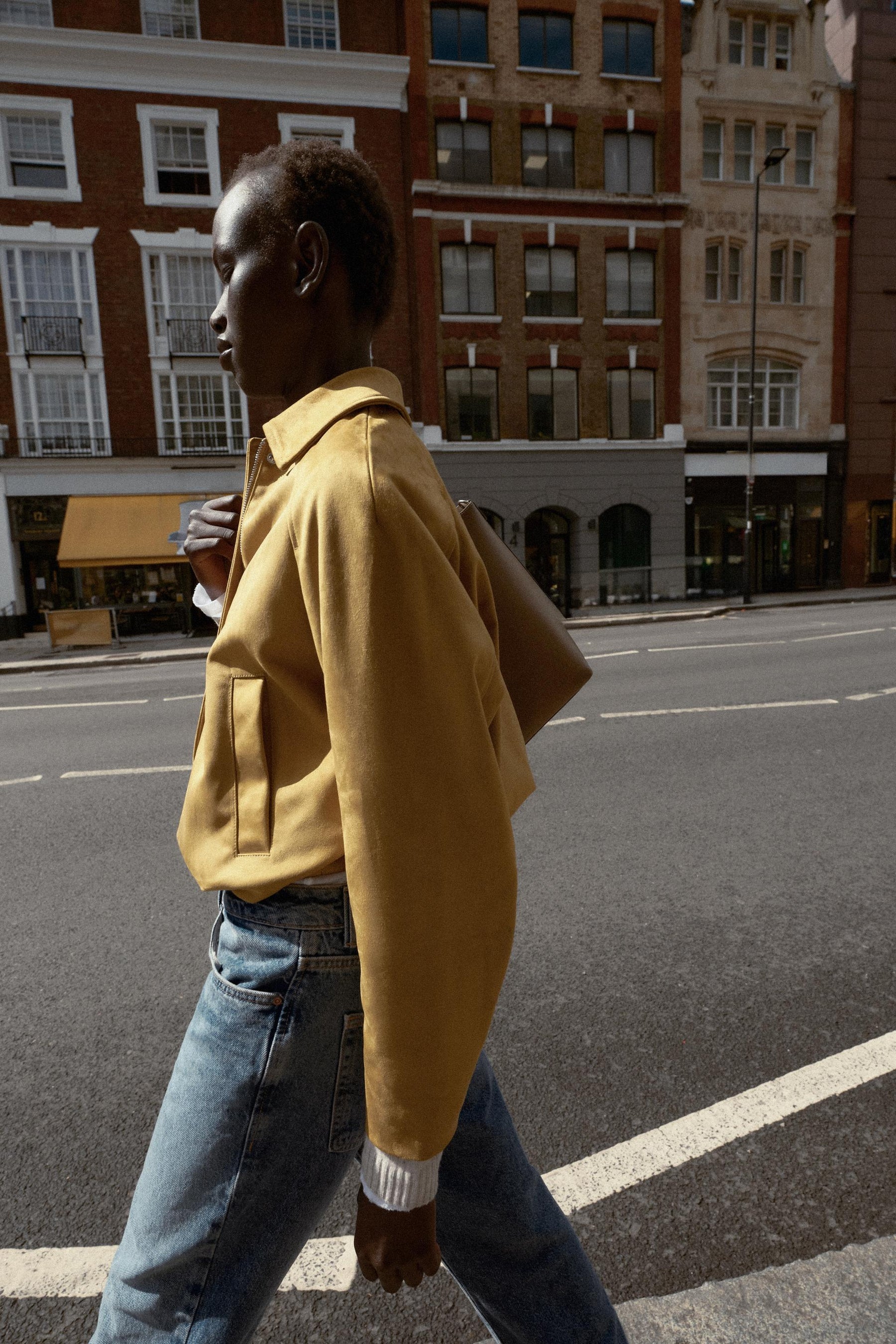 FAUX SUEDE BOMBER JACKET - Image 3