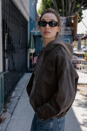 FAUX SUEDE BOMBER JACKET - Image 2