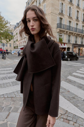 Scarf Wool Coat