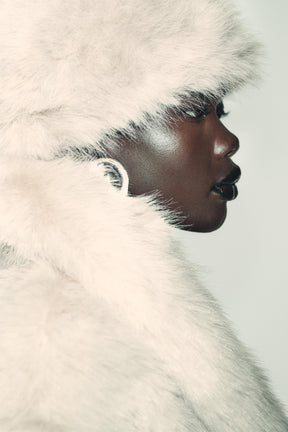 SHORT FAUX FUR COAT WITH LAPEL COLLAR - Image 7