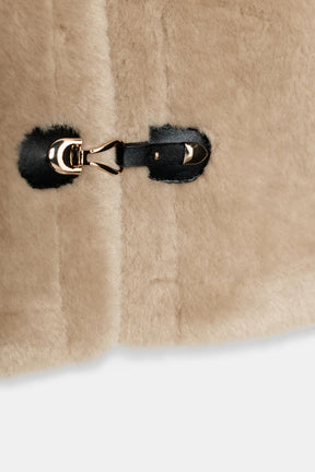 FAUX SHEARLING GILET WITH TOGGLES - Image 7