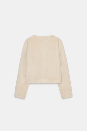 FAUX FUR JACKET WITH FIREMAN CLASP - Image 4