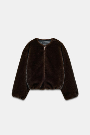 FAUX FUR BOMBER
