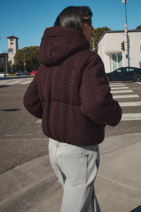 CABLE KNIT HOODED ANORAK - Image 5