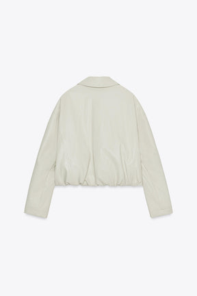 FAUX LEATHER BOMBER JACKET - Image 8