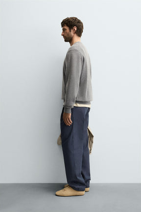 RELAXED FIT PLEATED TROUSERS - Image 4