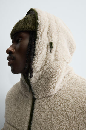 CONTRAST FAUX SHEARLING JACKET - Image 6