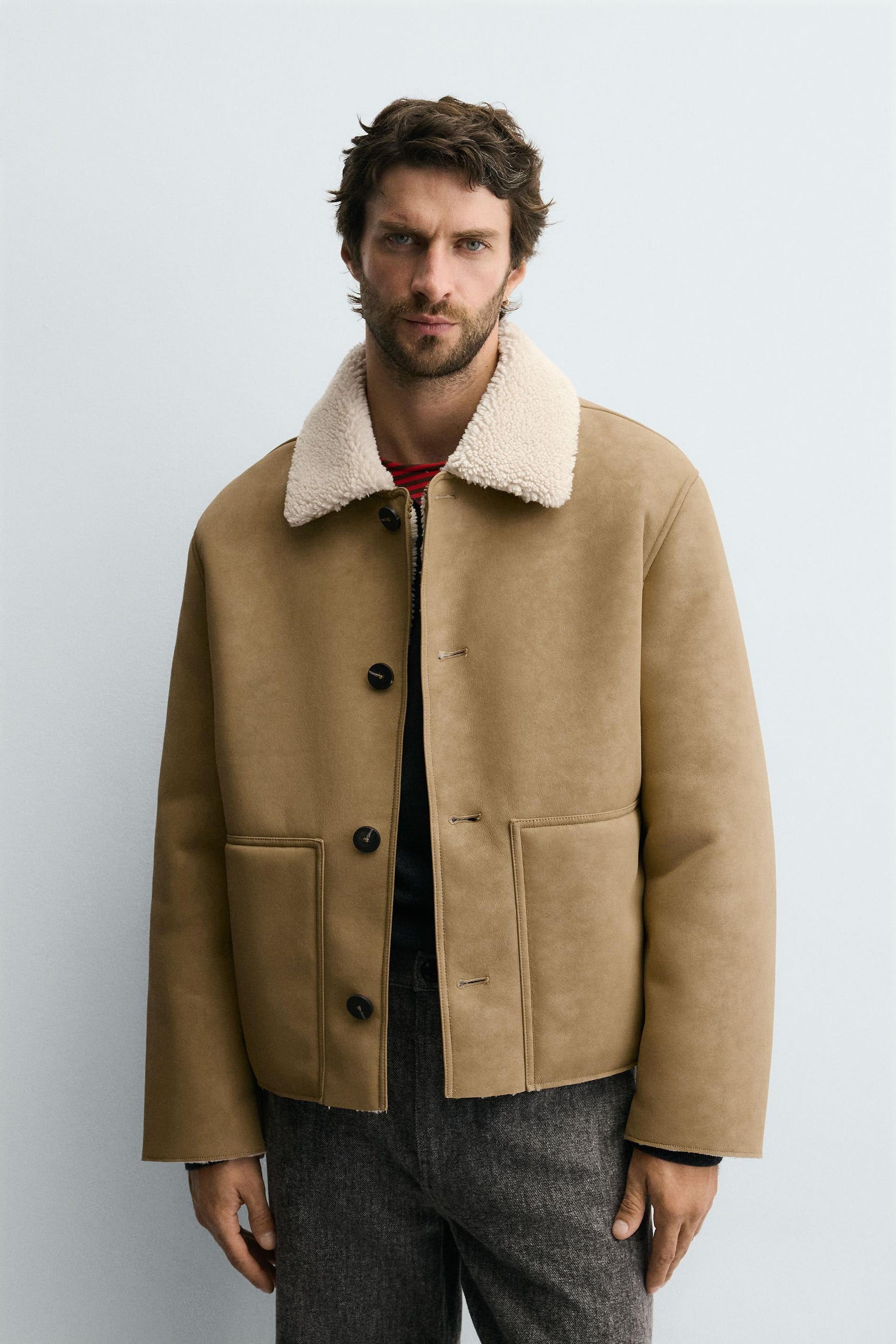 DOUBLE-FACED FAUX LEATHER JACKET - Image 2