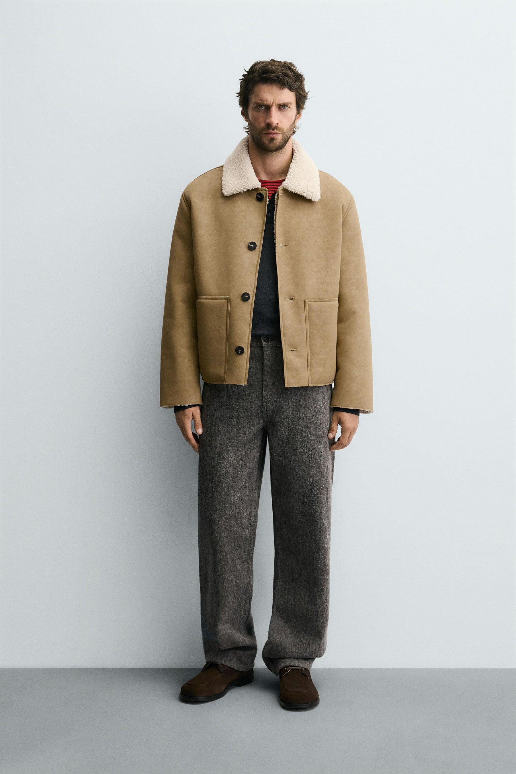 DOUBLE-FACED FAUX LEATHER JACKET - Image 1