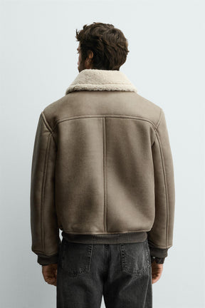 DOUBLE-FACED FAUX LEATHER JACKET - Image 3