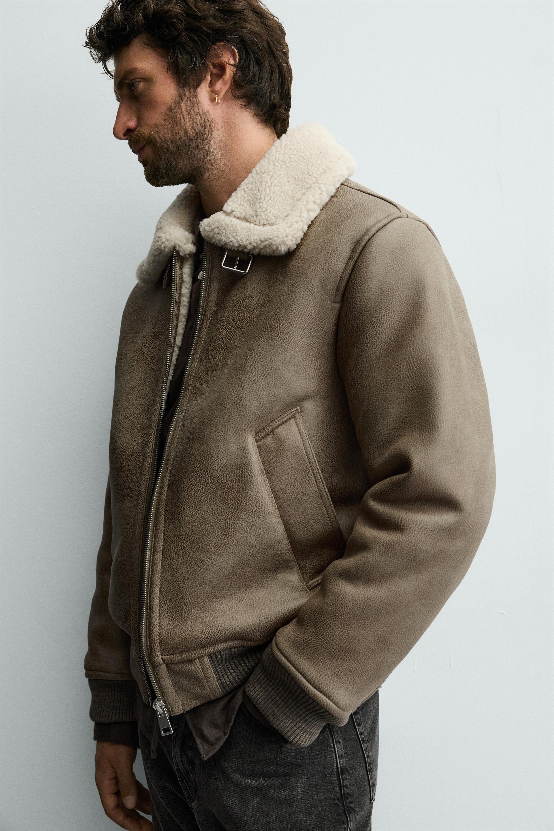 DOUBLE-FACED FAUX LEATHER JACKET - Image 6