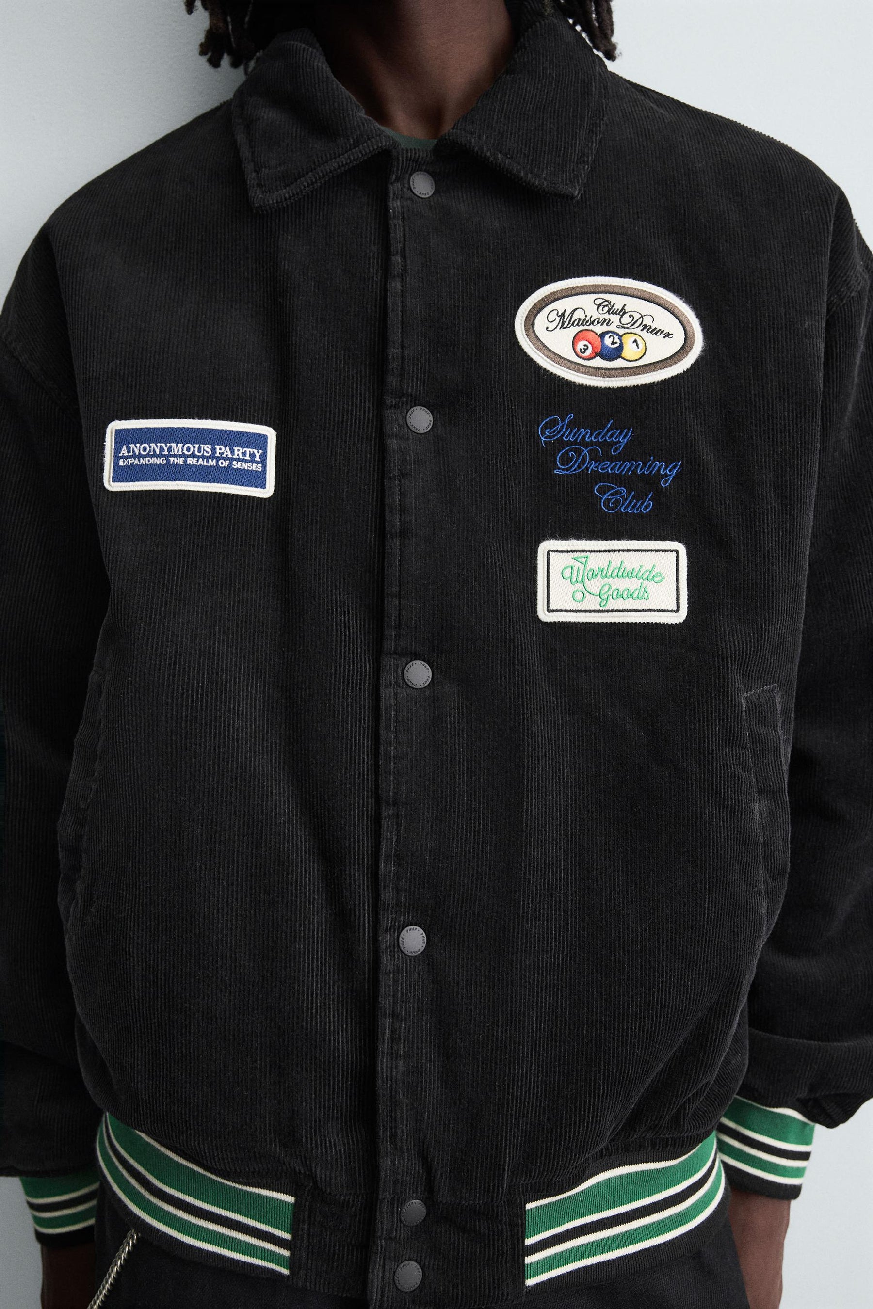 CORDUROY JACKET WITH EMBROIDERED PATCHES - Image 6