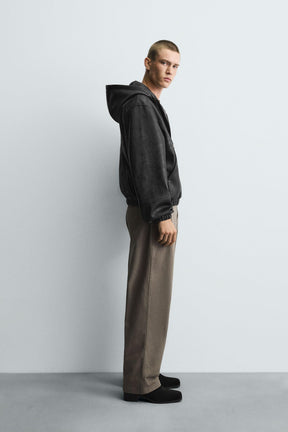 HOODED LEATHER EFFECT JACKET - Image 4