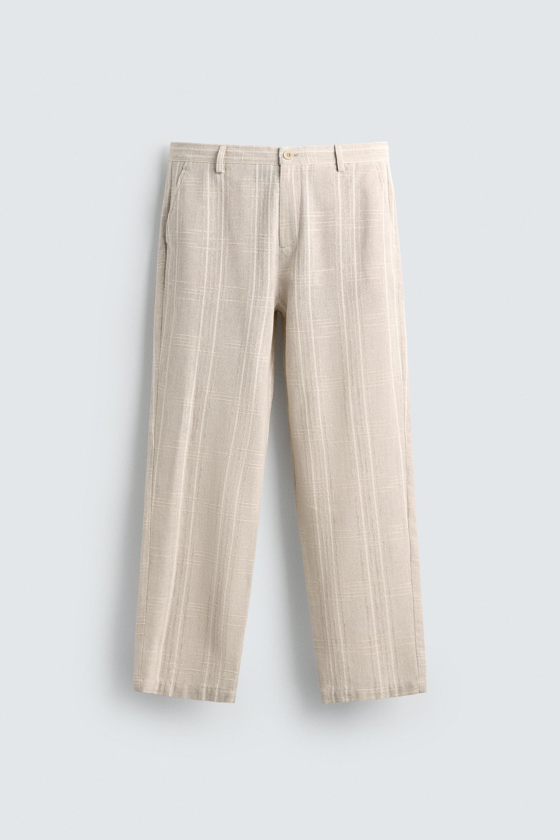 STRIPED REGULAR FIT TROUSERS - Image 6