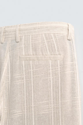 STRIPED REGULAR FIT TROUSERS - Image 9