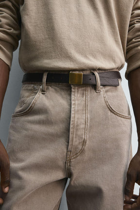 LIMITED EDITION LEATHER BELT WITH PLATE - Image 1