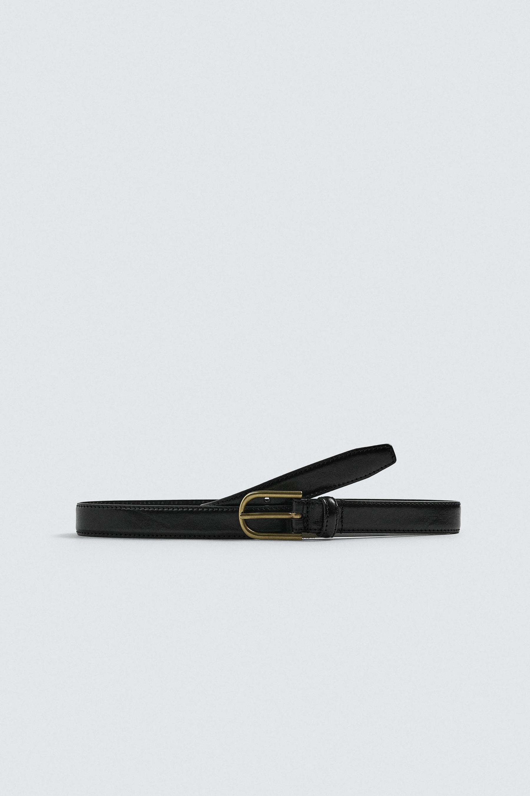 TOPSTITCHED LEATHER BELT AARON LEVINE X - Image 3