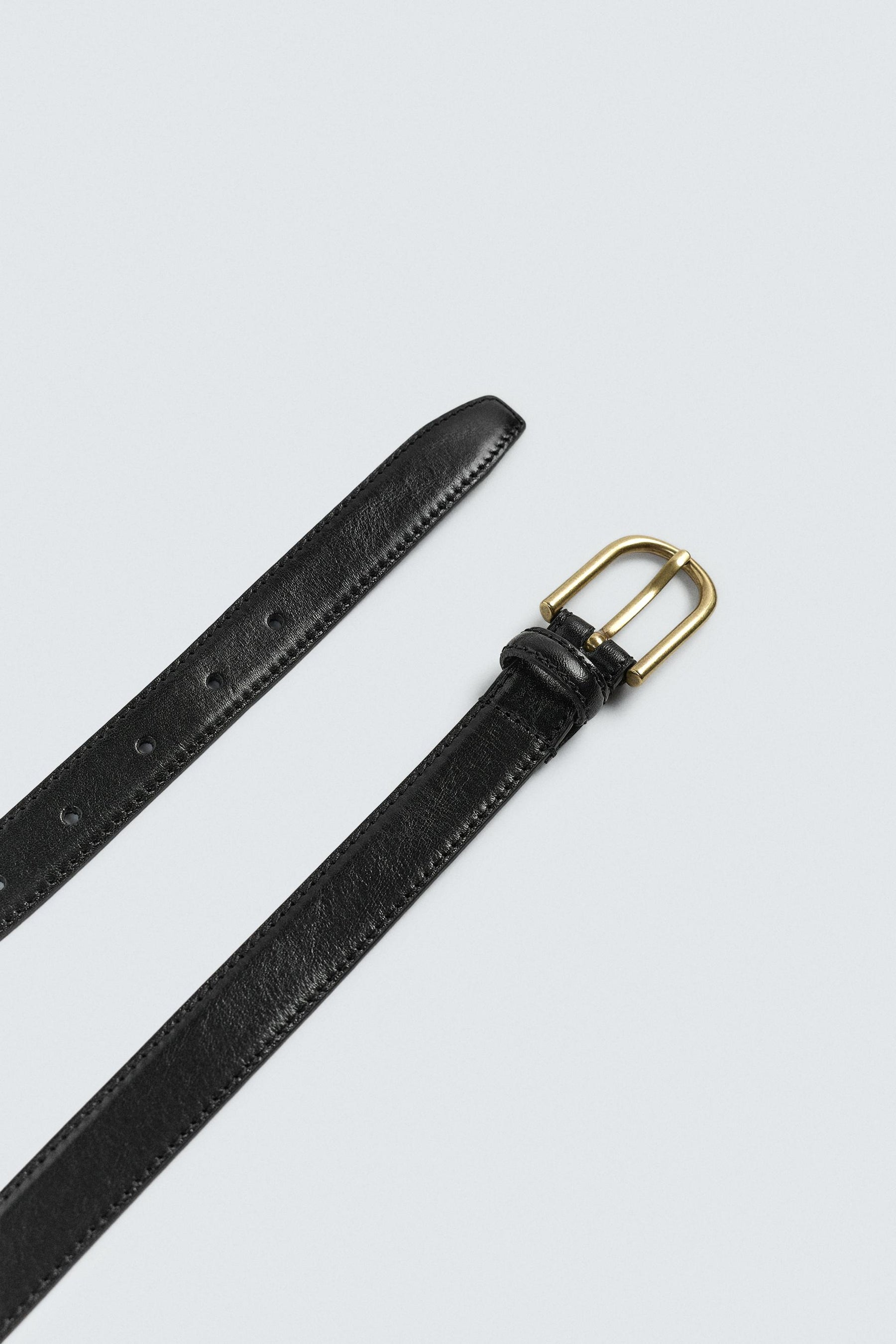 TOPSTITCHED LEATHER BELT AARON LEVINE X - Image 4