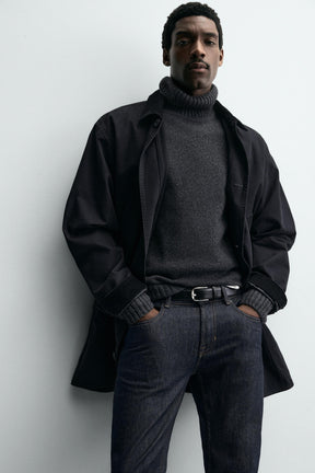 TOPSTITCHED LEATHER BELT - Image 2