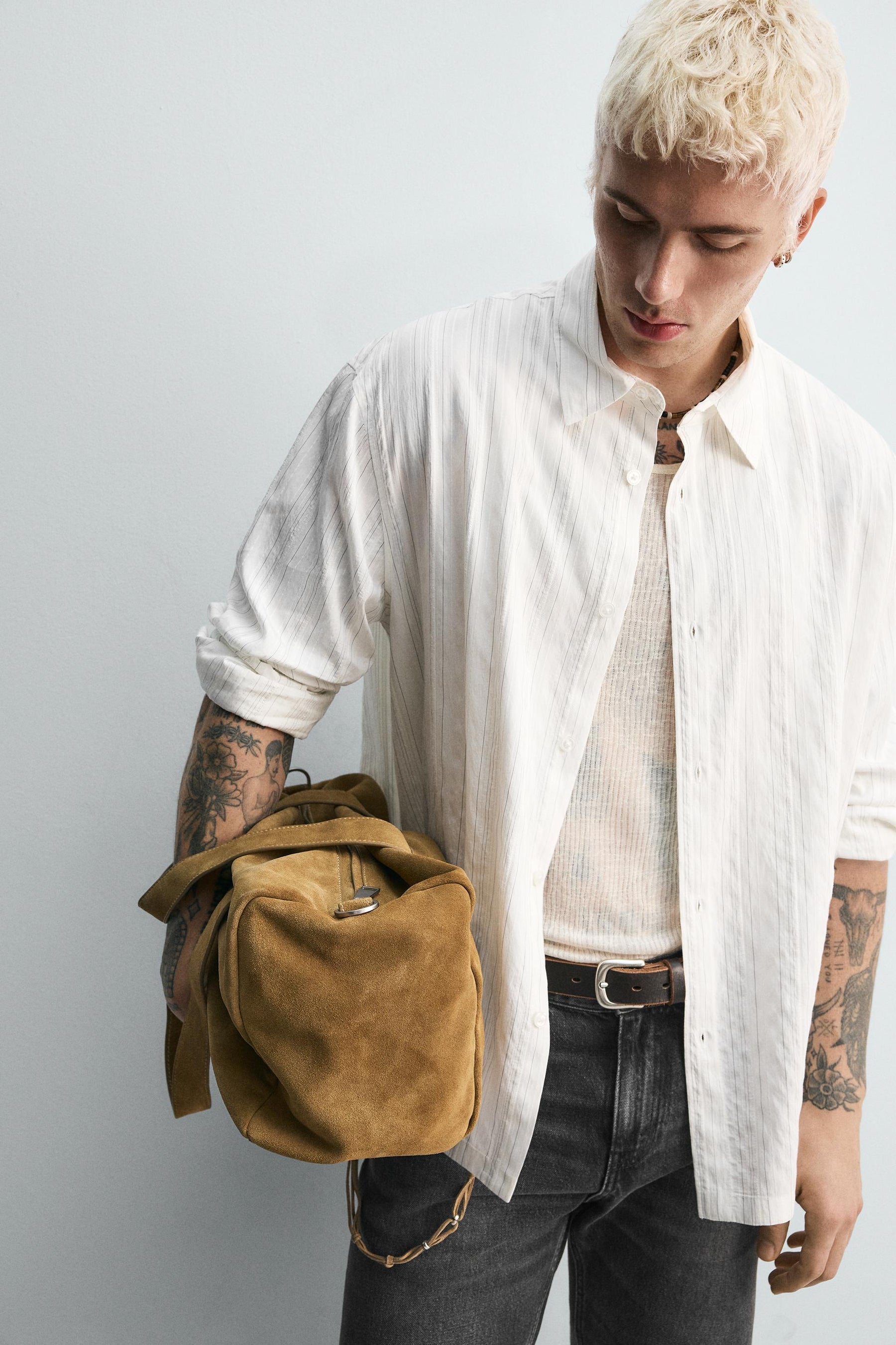 STRIPED FLOWING SHIRT - Image 8