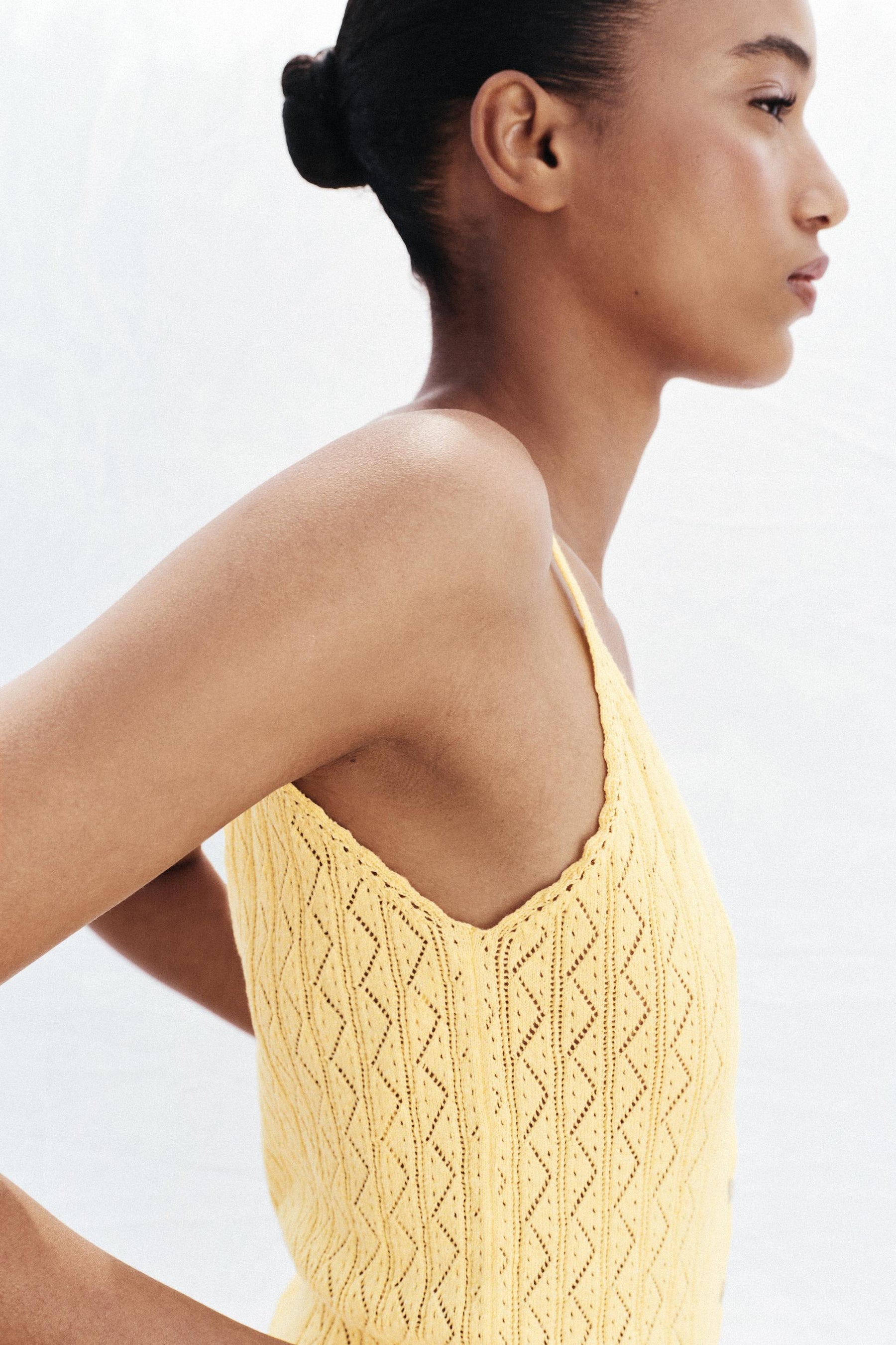 POINTELLE KNIT TOP WITH FRILLS - Image 4