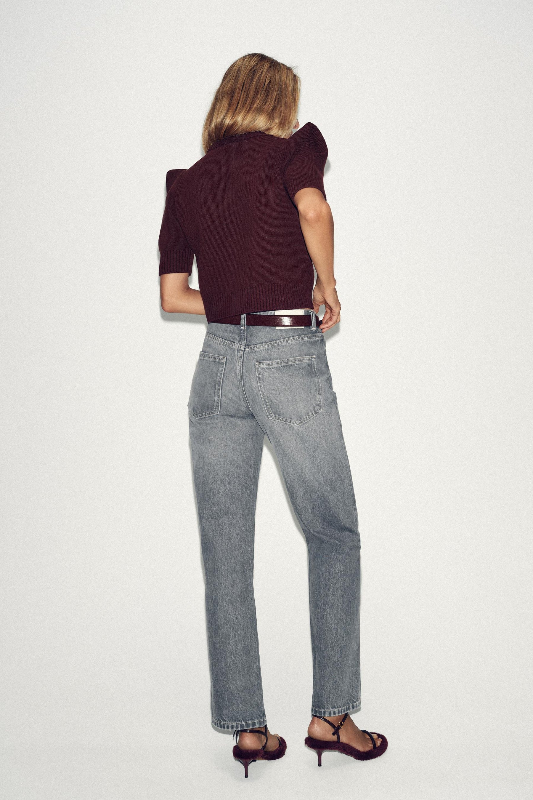 Padded Shoulder Knit Jumper