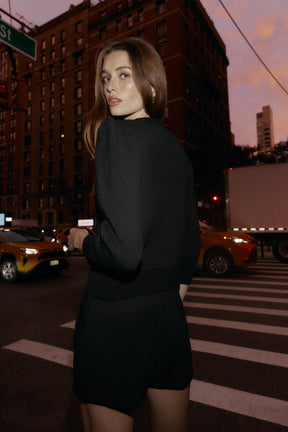 Knit Cardigan with Shoulder