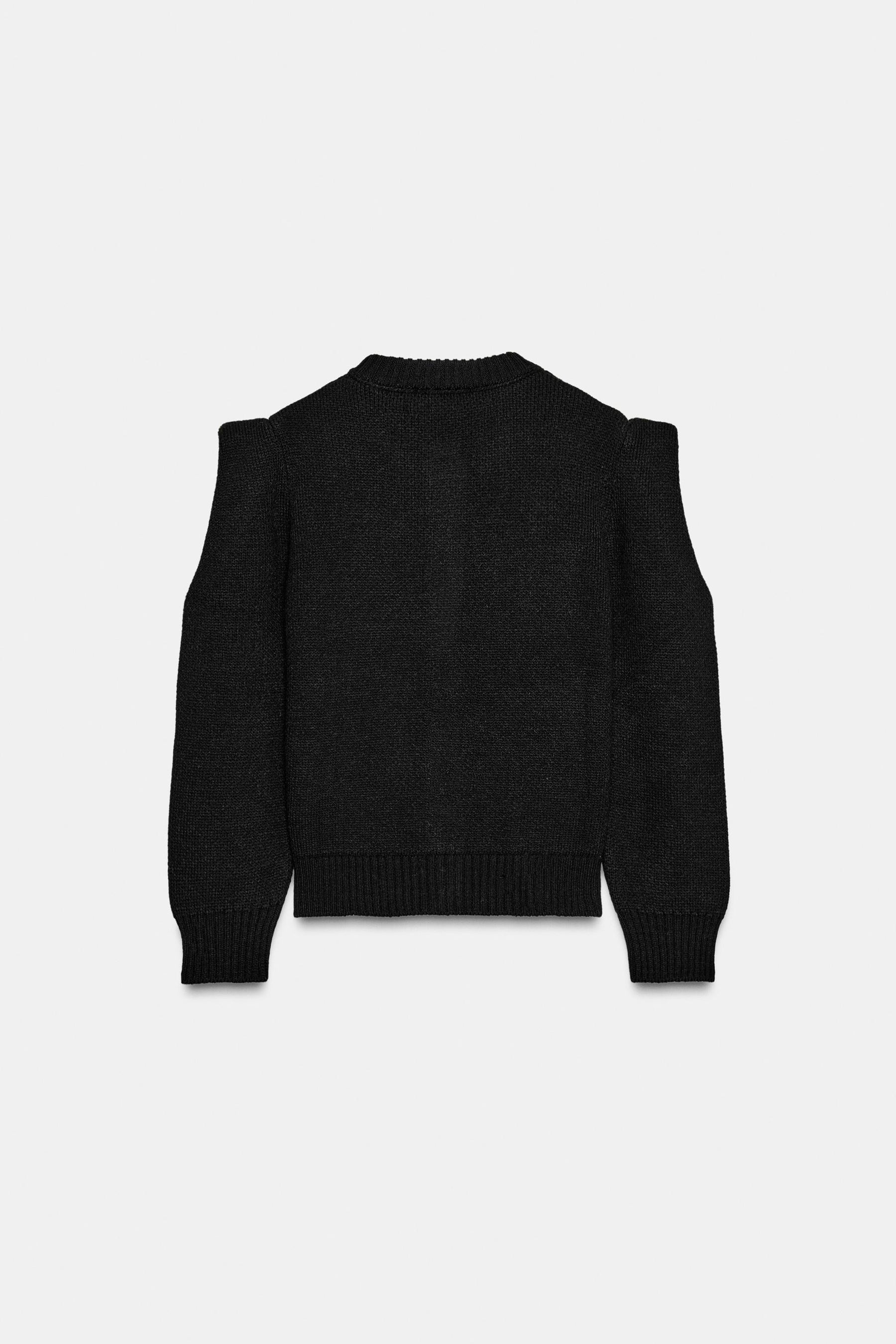 Knit Cardigan with Shoulder