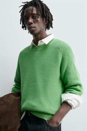 TEXTURED COTTON BLEND JUMPER - Image 6
