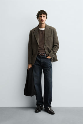 WOOL TEXTURED BLAZER - Image 1