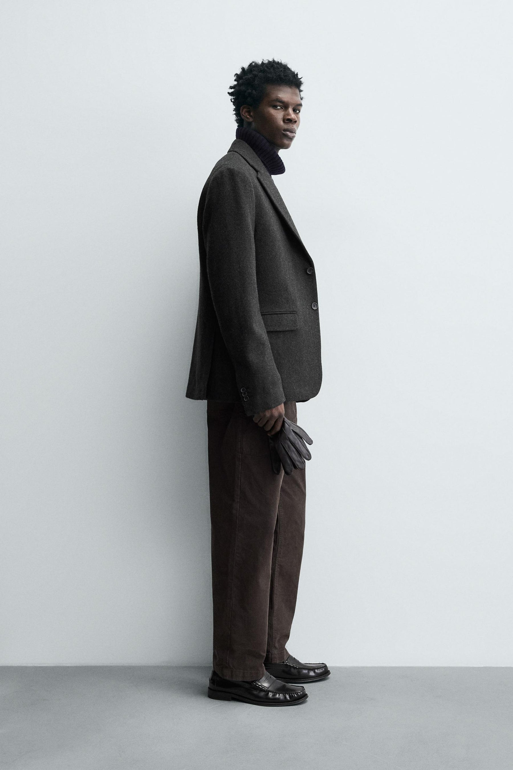 HERRINGBONE TEXTURED BLAZER - Image 4