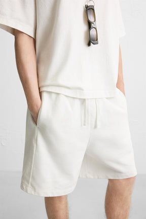 WASHED JOGGER BERMUDA SHORTS - Image 5