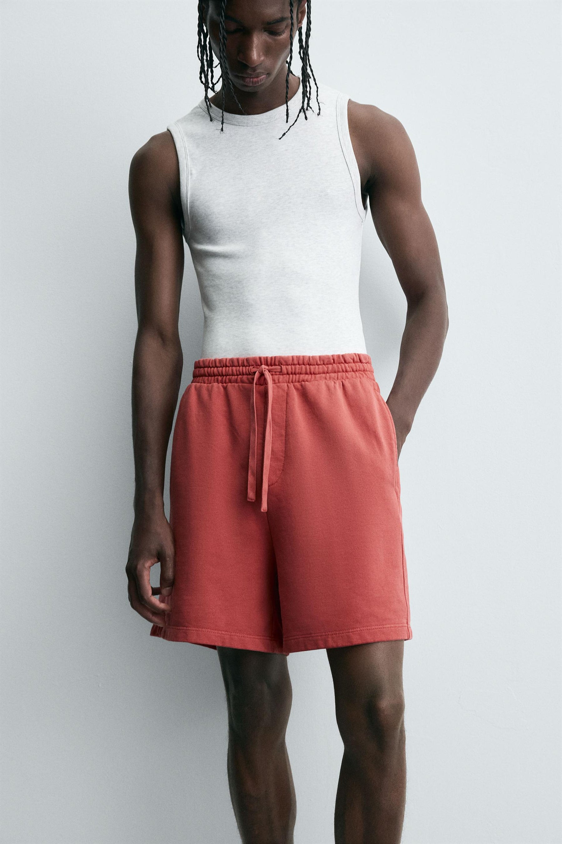 WASHED JOGGER BERMUDA SHORTS - Image 5