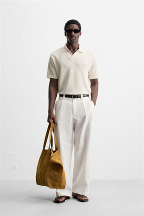 GEOMETRIC JACQUARD POLO SHIRT - Image 1