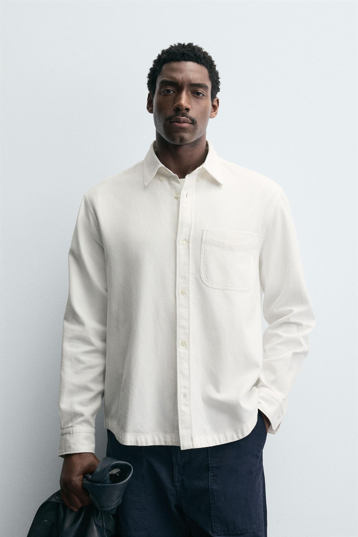 TEXTURED SHIRT WITH POCKET - Image 2