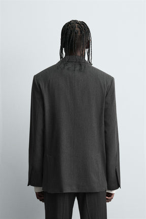 STRIPED DOUBLE-BREASTED BLAZER - Image 3