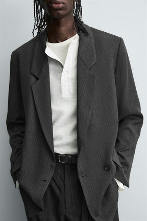 STRIPED DOUBLE-BREASTED BLAZER - Image 6