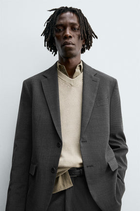 TEXTURED SUIT BLAZER - Image 5