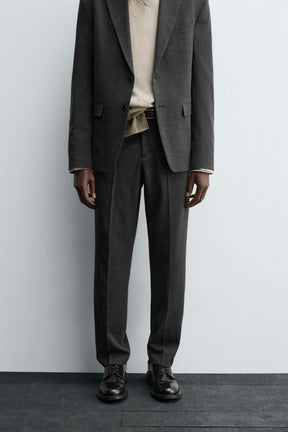 TEXTURED SUIT TROUSERS - Image 2