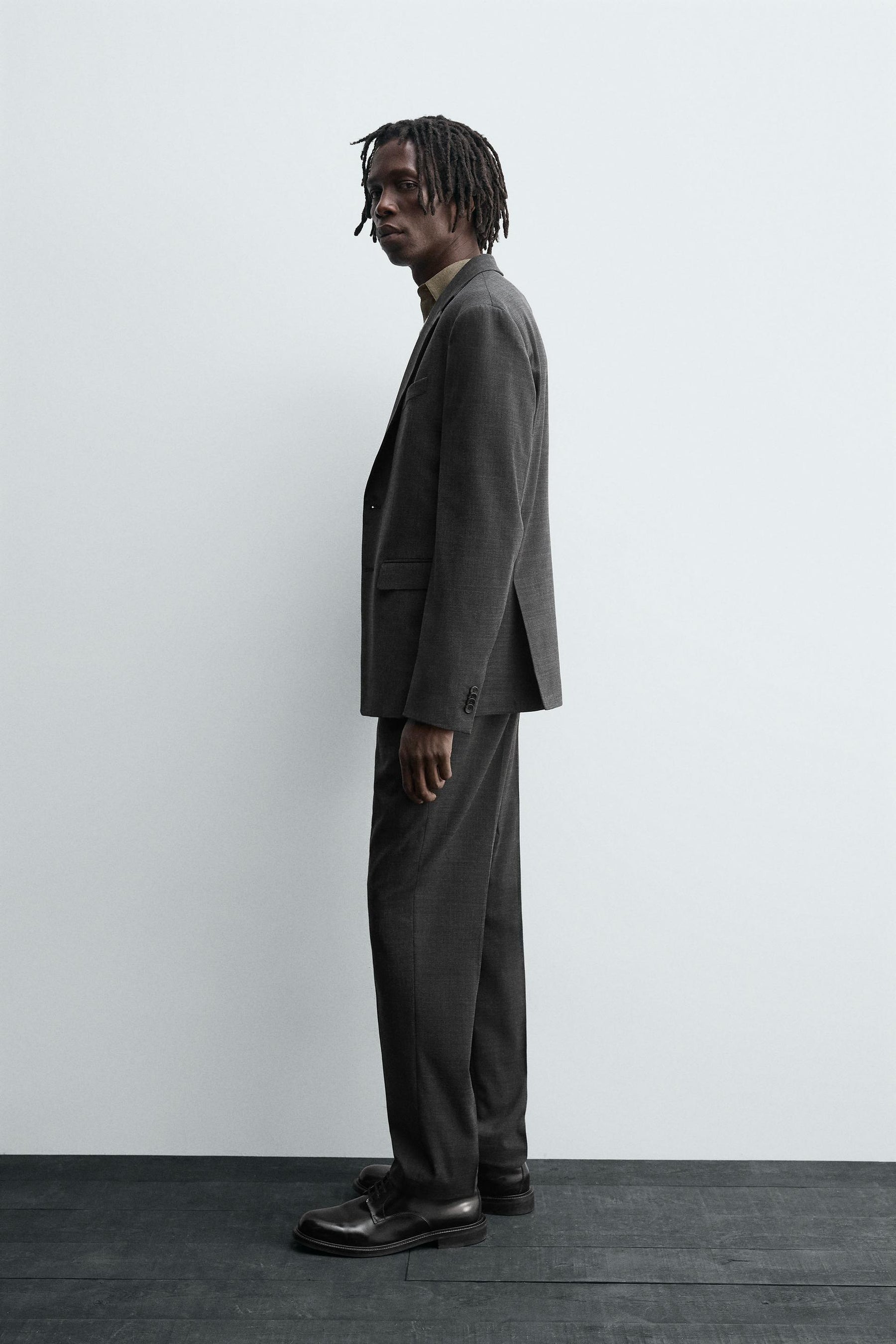 TEXTURED SUIT TROUSERS - Image 4