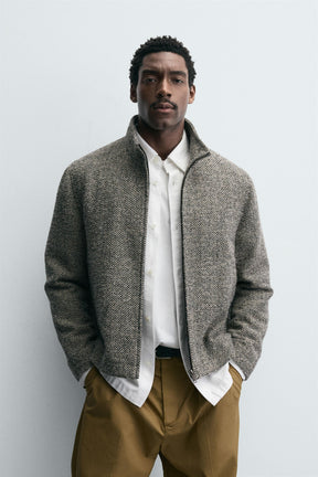 BOUCLÉ TEXTURE OVERSHIRT - Image 2
