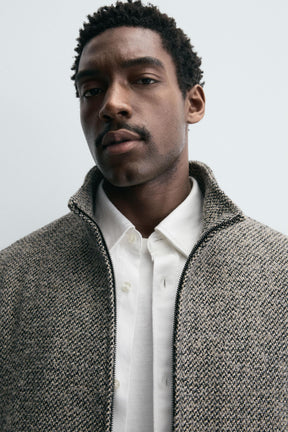 BOUCLÉ TEXTURE OVERSHIRT - Image 5