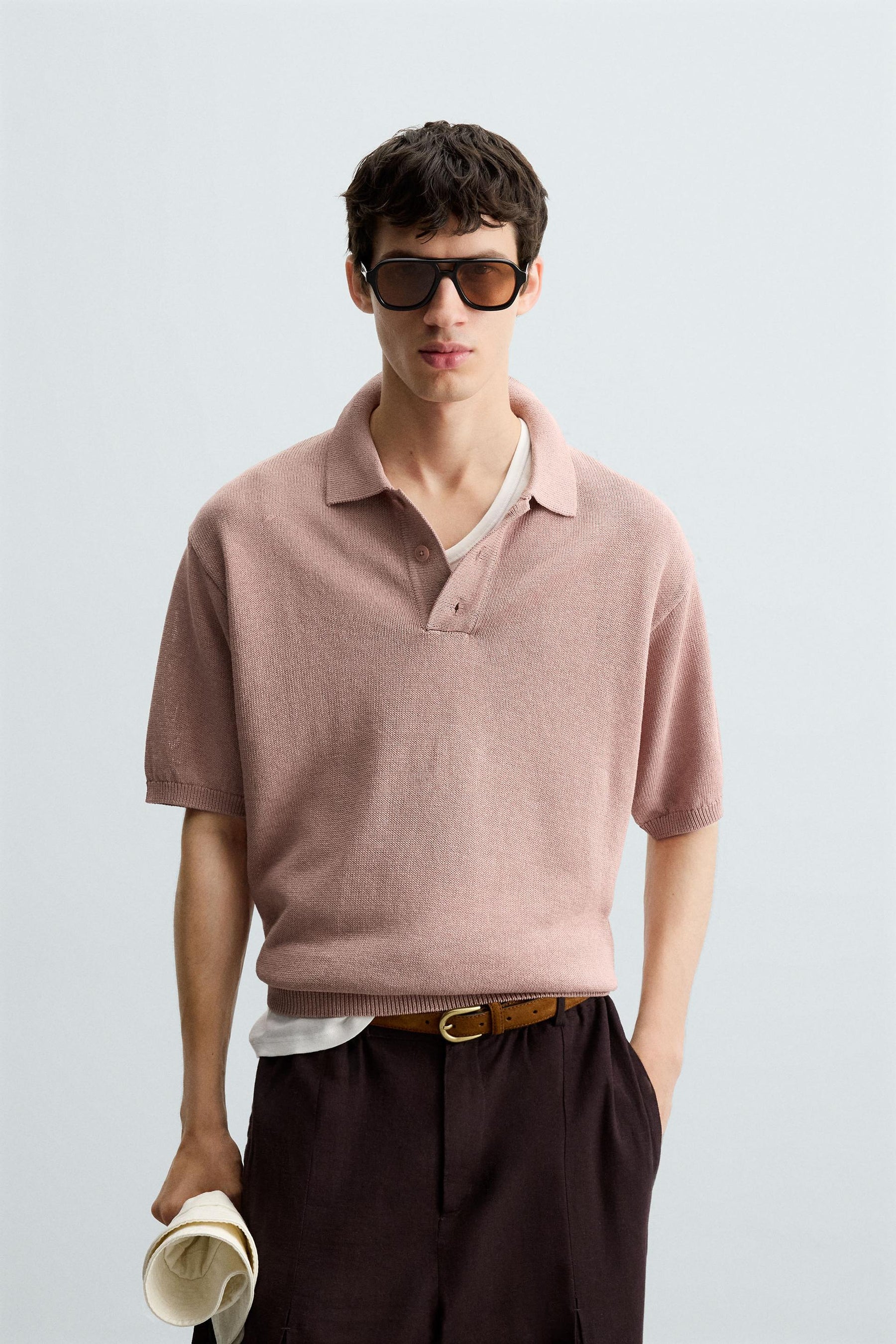 TEXTURED KNIT POLO SHIRT - Image 2