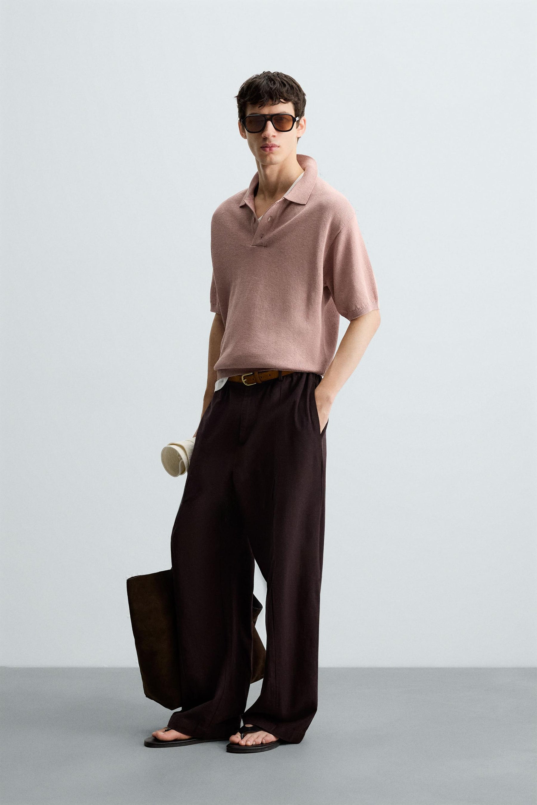 TEXTURED KNIT POLO SHIRT - Image 4